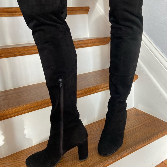 Suede over-the-knee boots - Picture 5 of 15